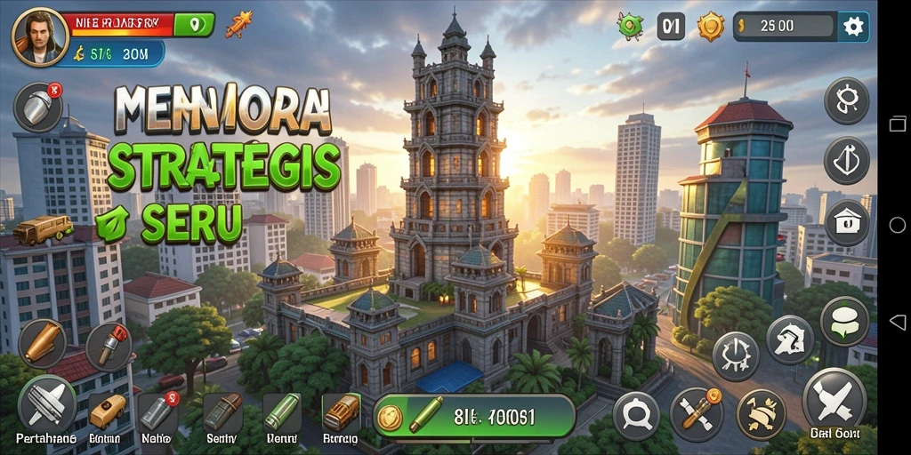 Tangkapan layar gameplay 8II yang menunjukkan pertempuran Tower Defense yang mendebarkan.