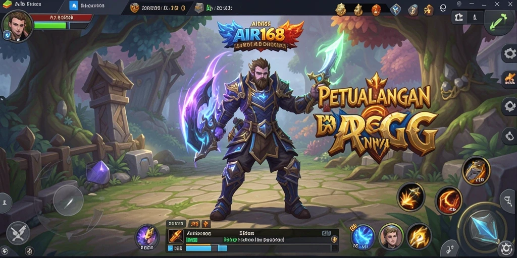 Screenshot utama AIR168 menampilkan aksi pertarungan yang mendebarkan dalam game ARPG.