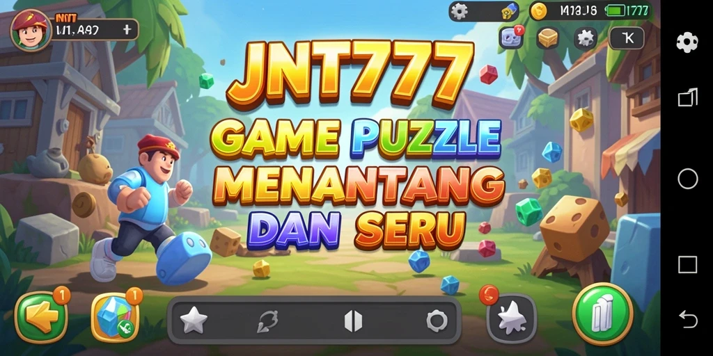Screenshot utama JNT777 menampilkan gameplay yang seru dan penuh warna.