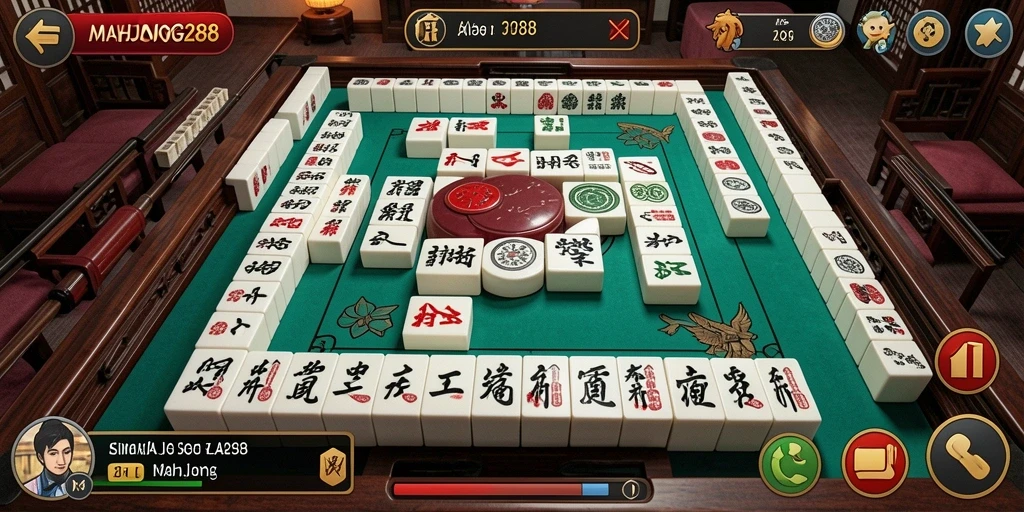 Tampilan gameplay <strong>MAHJONG288</strong> yang menarik dan interaktif.