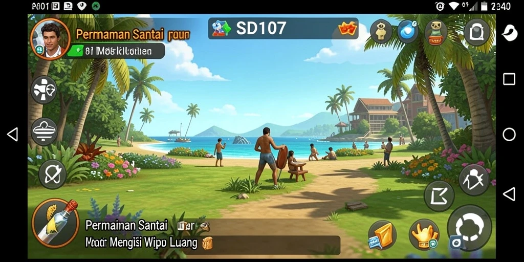 Tampilan seru dari gameplay SD107 yang menarik perhatian.