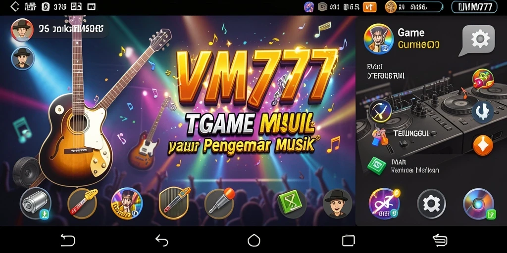 Tampilan gameplay VM777 yang seru dan interaktif dalam permainan musik.